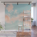 Cotton Candy Clouds - Nature Photography Art Print, Pastel Wall Mural Gallery Image 1