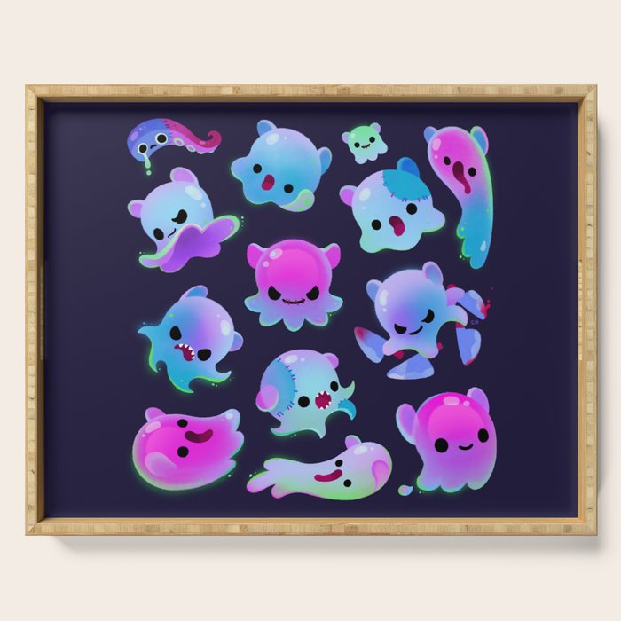 Ghost octopus Serving Tray Gallery Image 1