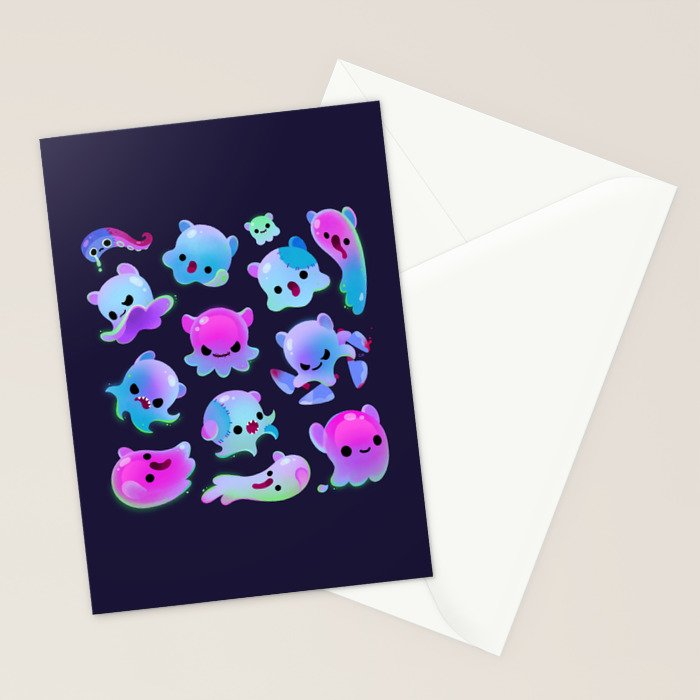 Ghost octopus Stationery Card Gallery Image 2