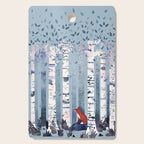 The Birches (in Blue) Cutting Board Gallery Image 1