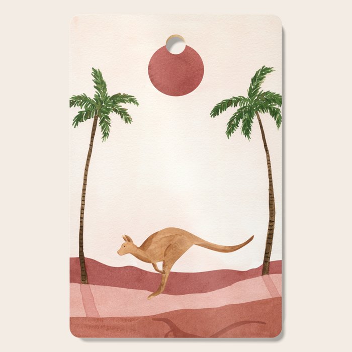 Kangaroo Art Print - Sabina Fenn Illustration - Gouache Painting Animals - Home Decor Cutting Board Gallery Image 1