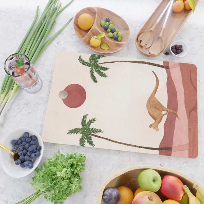 Kangaroo Art Print - Sabina Fenn Illustration - Gouache Painting Animals - Home Decor Cutting Board Gallery Image 2