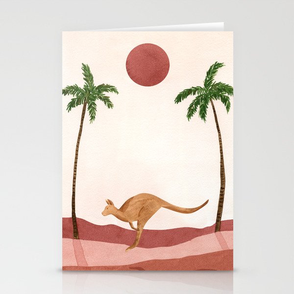 Kangaroo Art Print - Sabina Fenn Illustration - Gouache Painting Animals - Home Decor Stationery Card Gallery Image 2