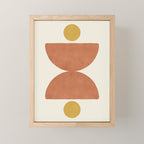 Half-circle Balance - Orange Mini Art Print Gallery Image 1