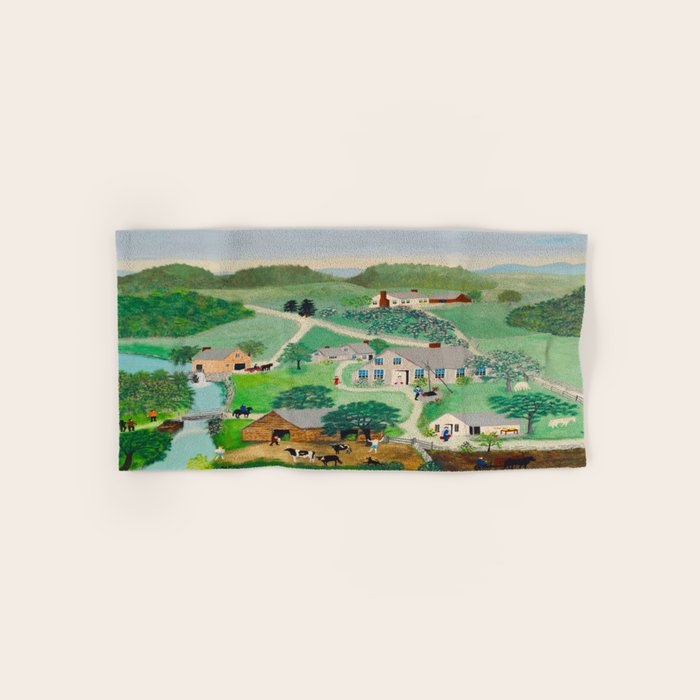Anna Mary Robertson 'Grandma' Moses The Old Oaken Bucket American Folk Art Towels Gallery Image 1