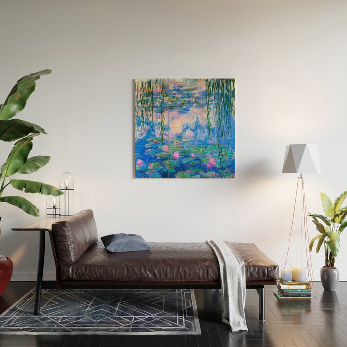 Claude Monet Water Lilies Wood Wall Art Gallery Image 2