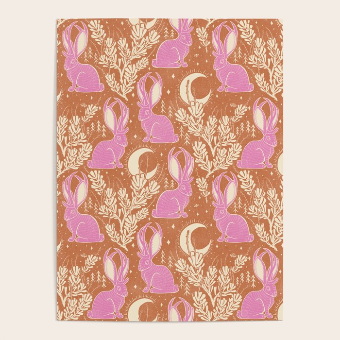 Jackalope - caramel and primrose  Poster Gallery Image 4