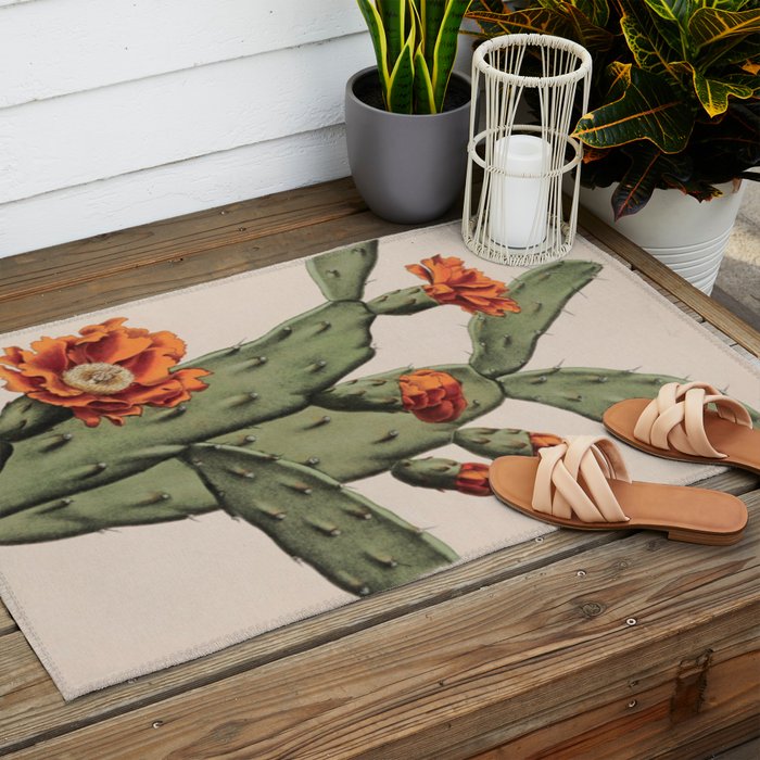Botanical Cactus Outdoor Rug Gallery Image 2