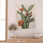 Botanical Cactus Wall Tapestry Gallery Image 2