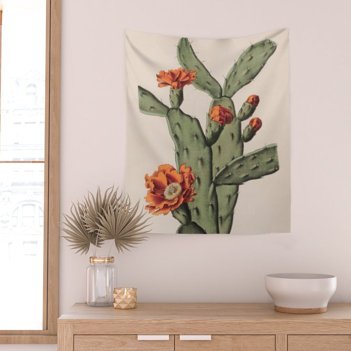 Botanical Cactus Wall Tapestry Gallery Image 2