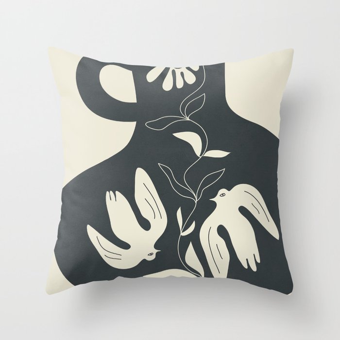 Harmony in Bloom 2 Throw Pillow Gallery Image 1