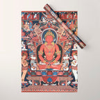 Amitabha Buddha Tibetan Buddhist Thangka Wrapping Paper Gallery Image 1
