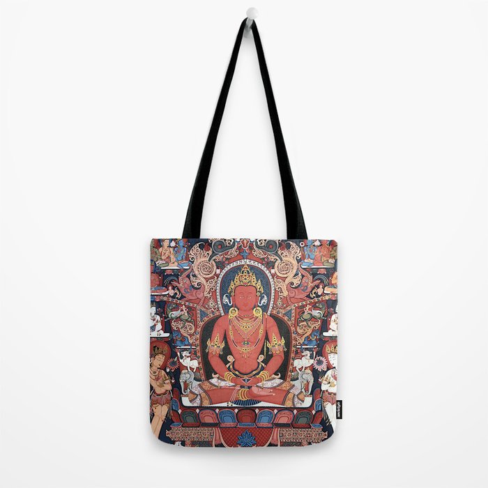 Amitabha Buddha Tibetan Buddhist Thangka Tote Bag Gallery Image 2