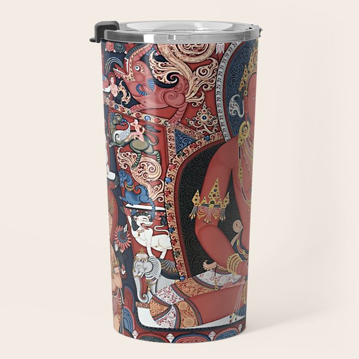 Amitabha Buddha Tibetan Buddhist Thangka Travel Mug Gallery Image 3