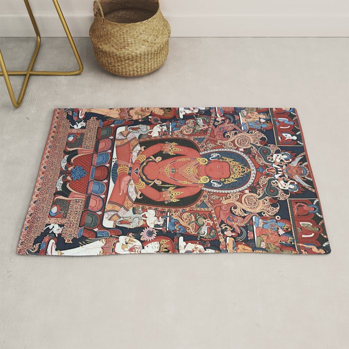 Amitabha Buddha Tibetan Buddhist Thangka Rug Gallery Image 1