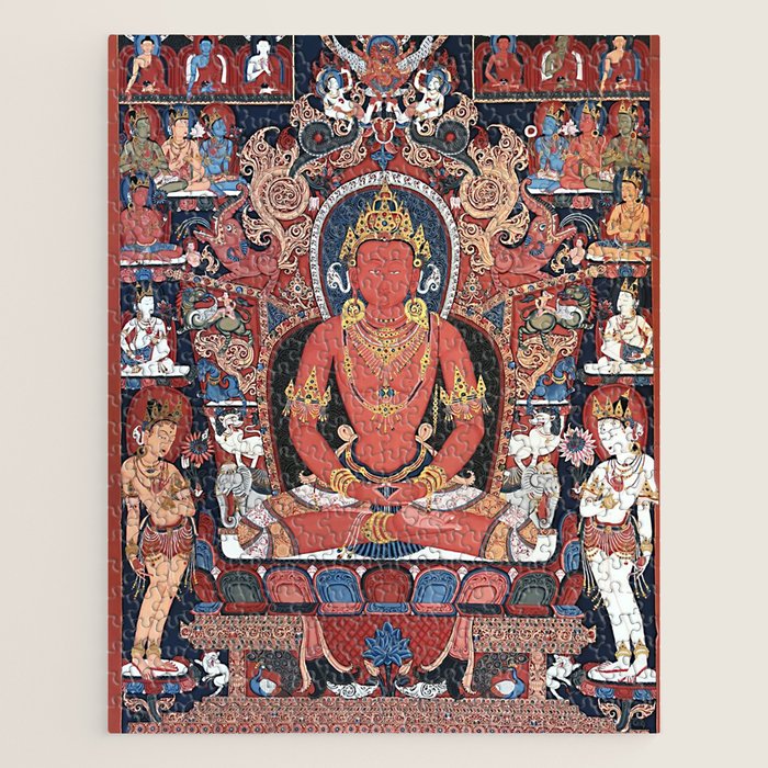 Amitabha Buddha Tibetan Buddhist Thangka Jigsaw Puzzle Gallery Image 1