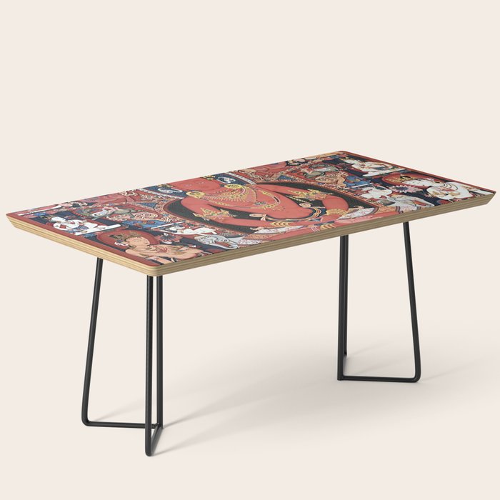 Amitabha Buddha Tibetan Buddhist Thangka Coffee Table Gallery Image 1