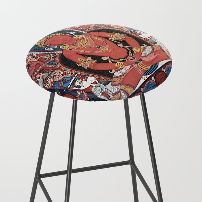 Amitabha Buddha Tibetan Buddhist Thangka Stool Gallery Image 2