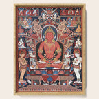 Amitabha Buddha Tibetan Buddhist Thangka Serving Tray Gallery Image 1