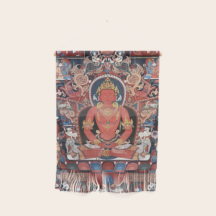 Amitabha Buddha Tibetan Buddhist Thangka Wall Hanging Gallery Image 1