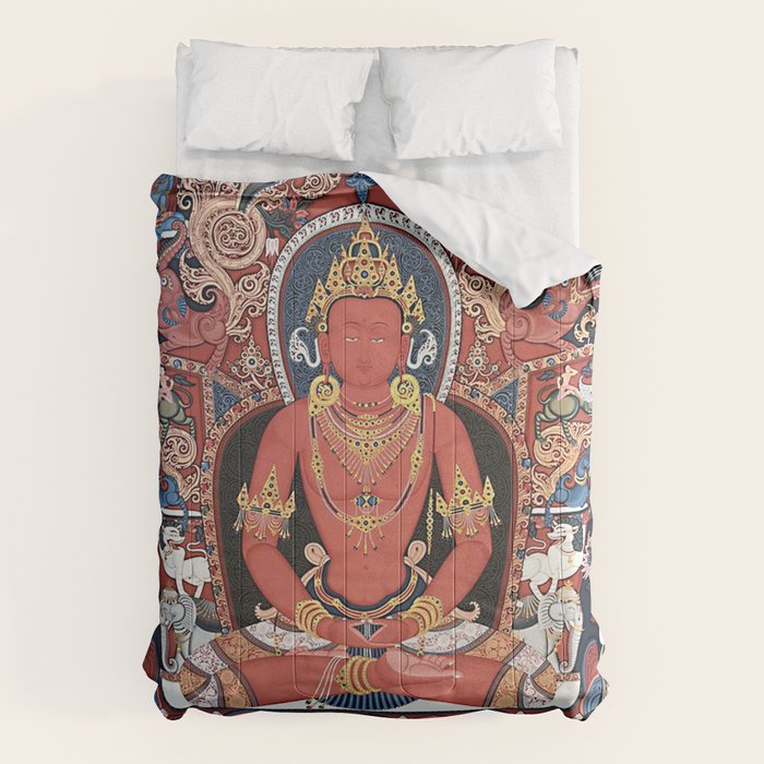 Amitabha Buddha Tibetan Buddhist Thangka Comforter Gallery Image 6