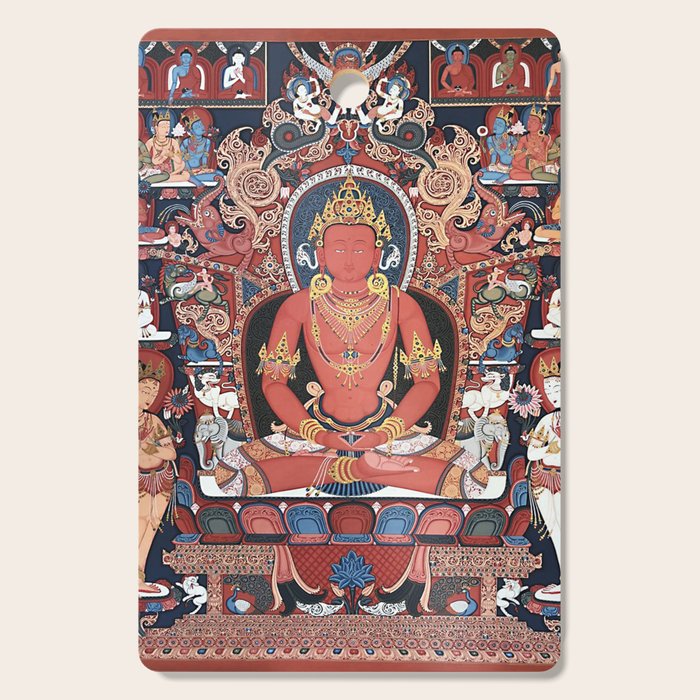 Amitabha Buddha Tibetan Buddhist Thangka Cutting Board Gallery Image 1