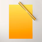 ORANGE Bright Ombre Color Pattern  Wrapping Paper Gallery Image 1