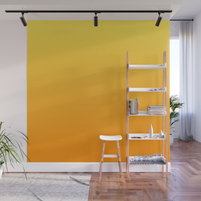 ORANGE Bright Ombre Color Pattern  Wall Mural Gallery Image 1