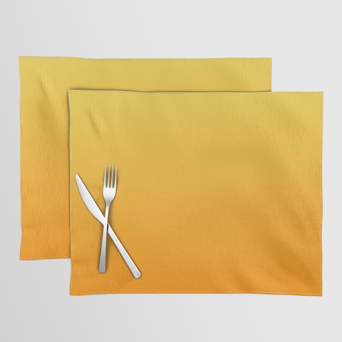 ORANGE Bright Ombre Color Pattern  Placemat Gallery Image 1