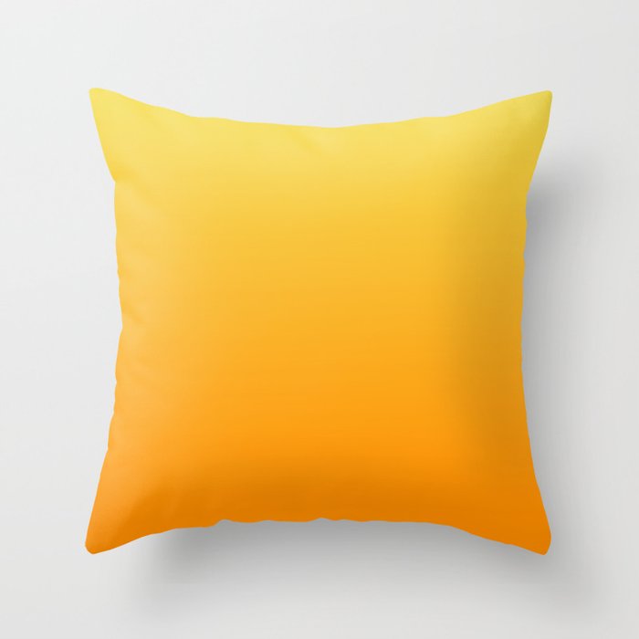 ORANGE Bright Ombre Color Pattern  Throw Pillow Gallery Image 6