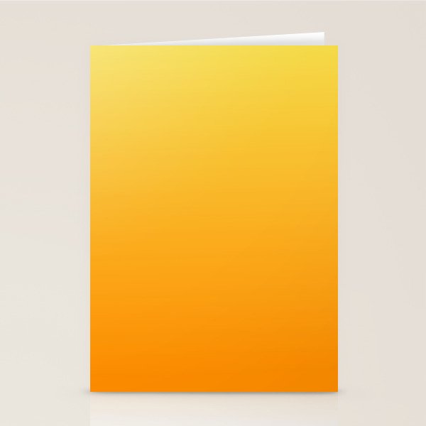 ORANGE Bright Ombre Color Pattern  Stationery Card Gallery Image 2