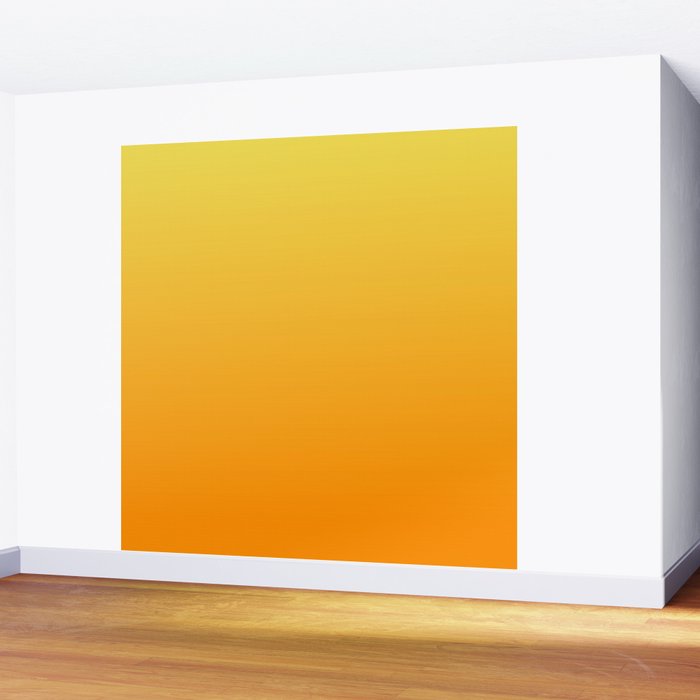 ORANGE Bright Ombre Color Pattern  Wall Mural Gallery Image 2