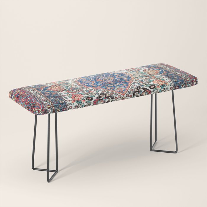 Bakhtiari Central Persian Rug Print Bench Gallery Image 1