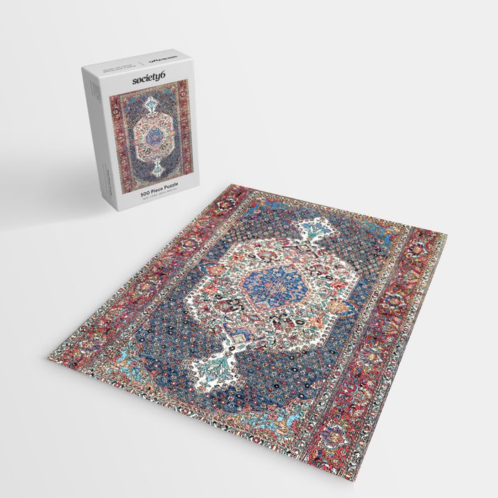 Bakhtiari Central Persian Rug Print Jigsaw Puzzle Gallery Image 2