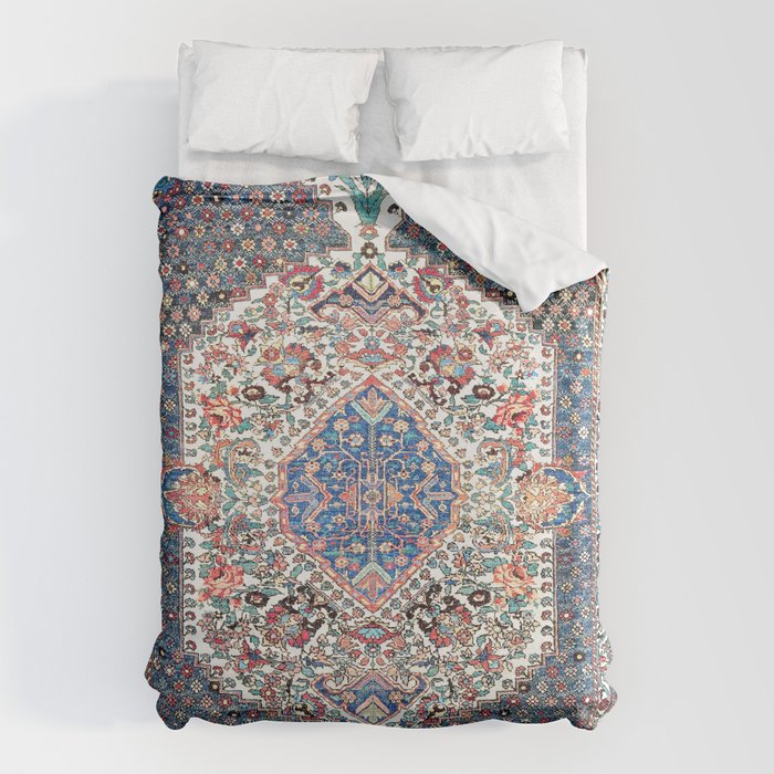 Bakhtiari Central Persian Rug Print Duvet Cover Gallery Image 6