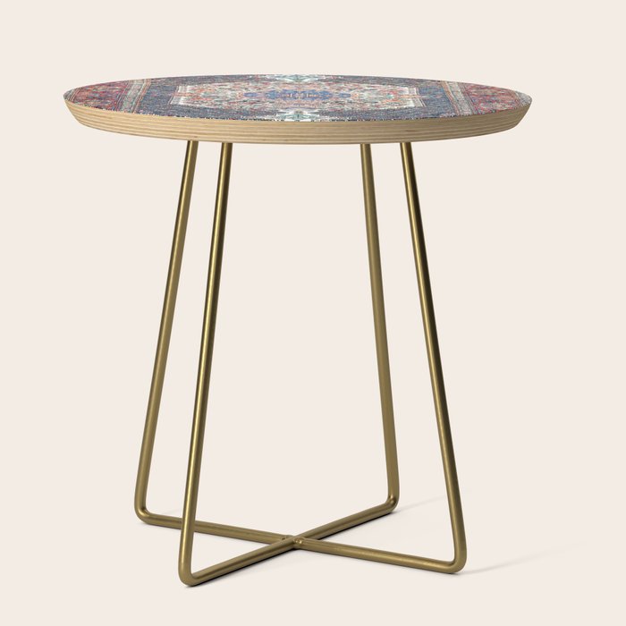 Bakhtiari Central Persian Rug Print Side Table Gallery Image 1
