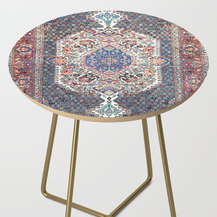 Bakhtiari Central Persian Rug Print Side Table Gallery Image 2