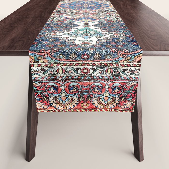 Bakhtiari Central Persian Rug Print Table Runner Gallery Image 1