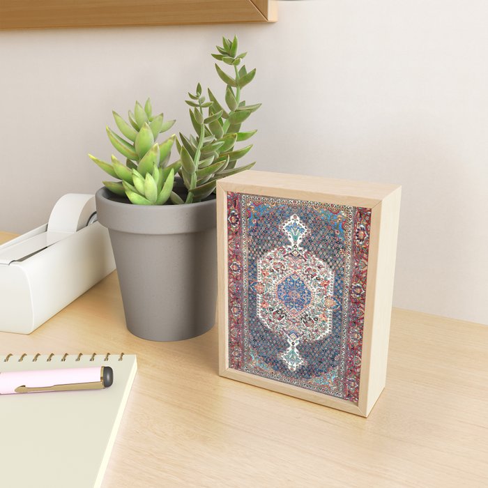 Bakhtiari Central Persian Rug Print Mini Art Print Gallery Image 2