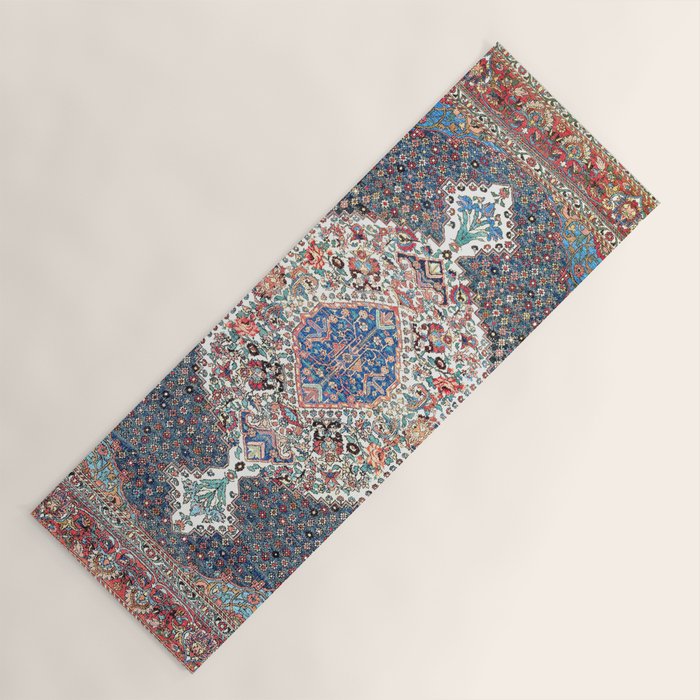 Bakhtiari Central Persian Rug Print Yoga Mat Gallery Image 1