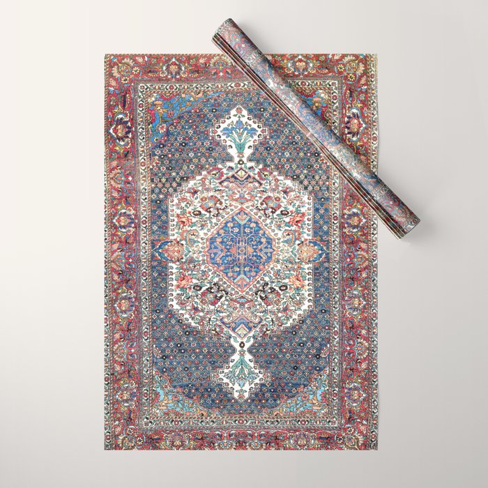 Bakhtiari Central Persian Rug Print Wrapping Paper Gallery Image 1