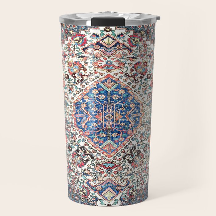 Bakhtiari Central Persian Rug Print Travel Mug Gallery Image 1