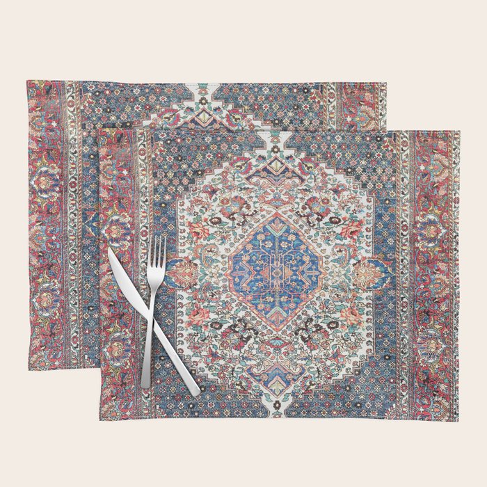 Bakhtiari Central Persian Rug Print Placemat Gallery Image 1