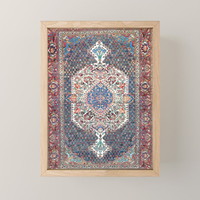 Bakhtiari Central Persian Rug Print Mini Art Print Gallery Image 1