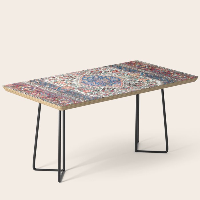 Bakhtiari Central Persian Rug Print Coffee Table Gallery Image 1