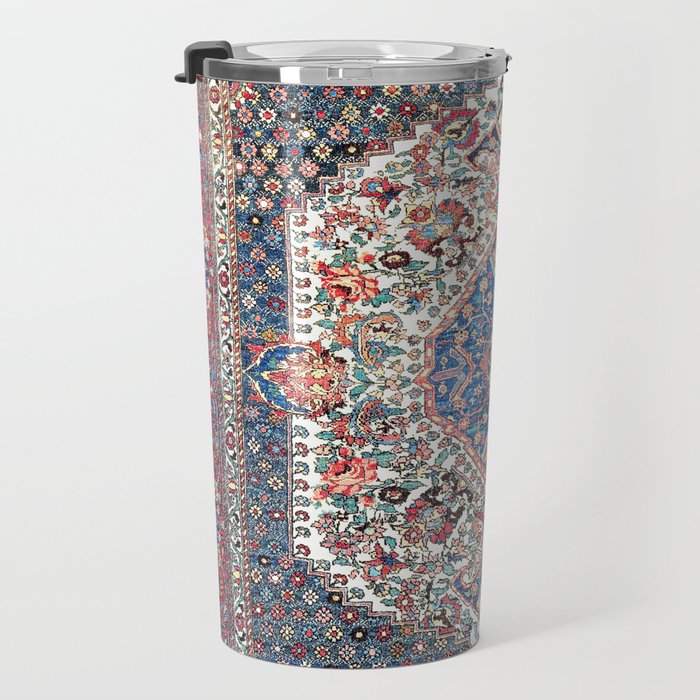 Bakhtiari Central Persian Rug Print Travel Mug Gallery Image 3