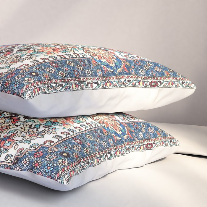 Bakhtiari Central Persian Rug Print Pillow Sham Gallery Image 3