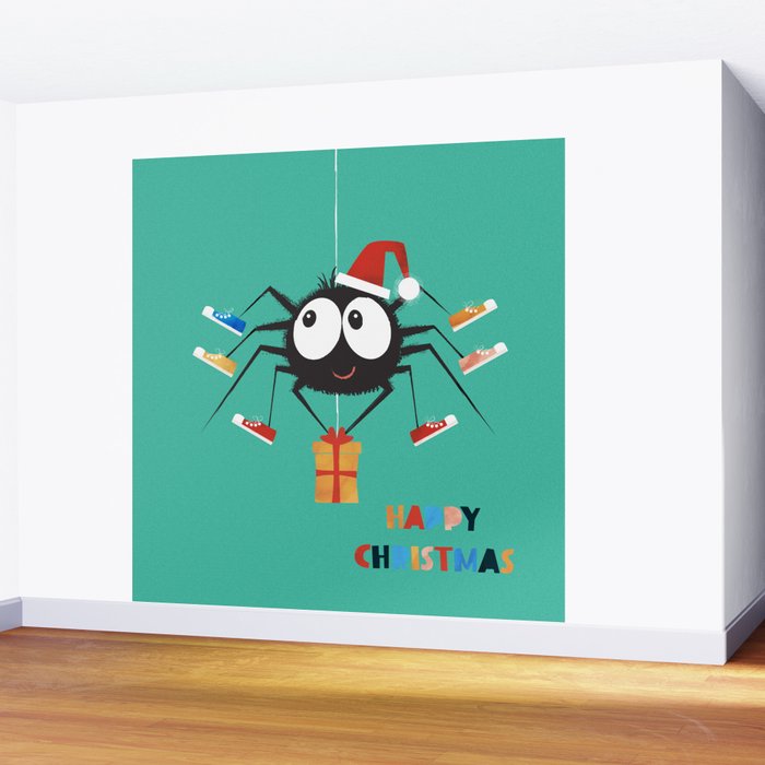 Happy Christmas Santa Spider Wall Mural Gallery Image 2
