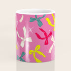 Festive Bows on Pink Background Coffee Mug Gallery Image 4