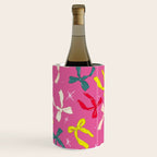 Festive Bows on Pink Background Wine Chiller Gallery Image 1